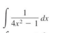 ∈t  1/4x^2-1 dx