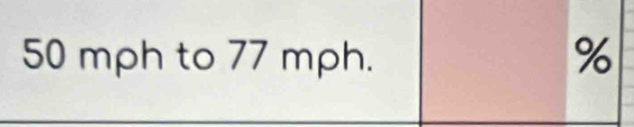 50 mph to 77 mph. %