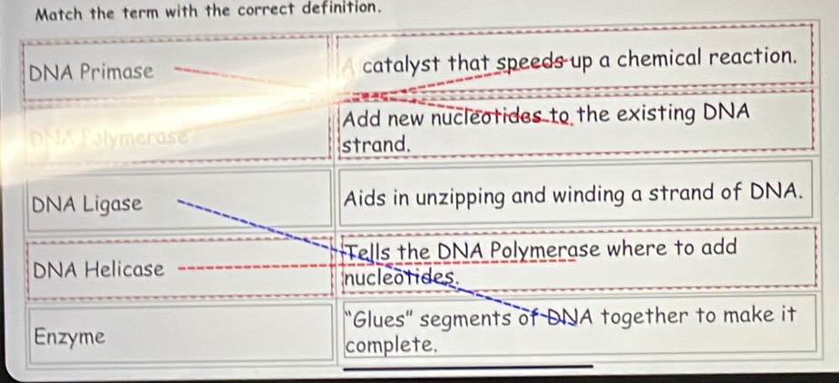 Match the term with the correct definition.