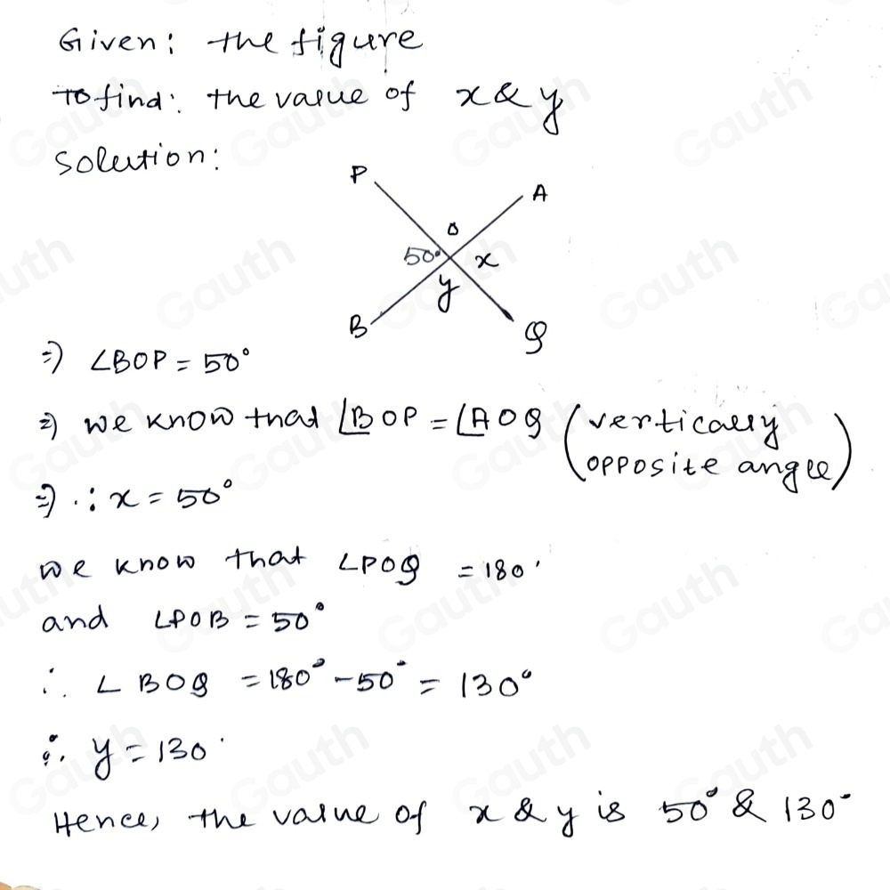 Solved: Determine the value of x, y and z, in alphabetical order, for ...