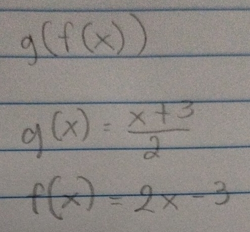 g(f(x))
g(x)= (x+3)/2 