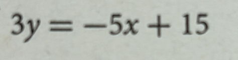 3y=-5x+15