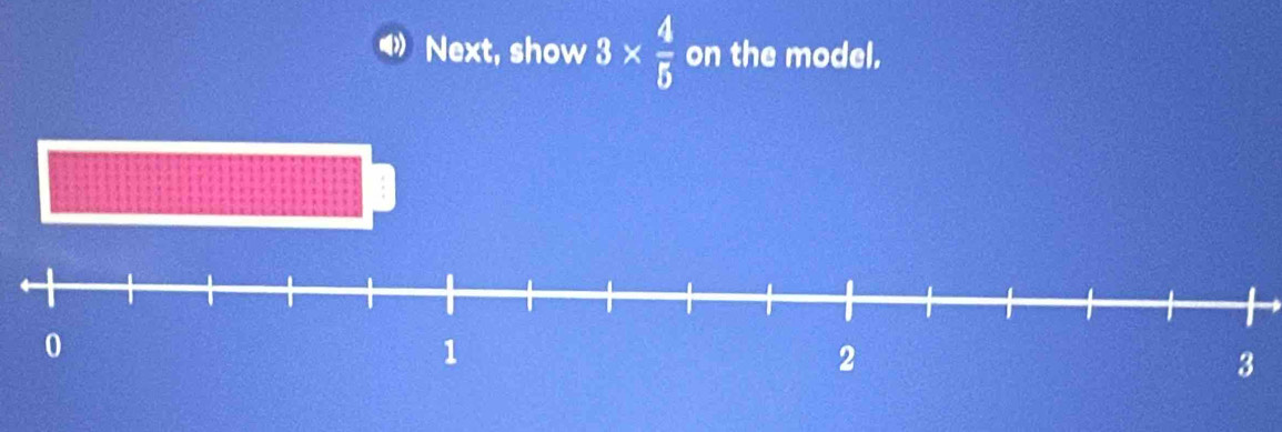 Next, show 3*  4/5  on the model.