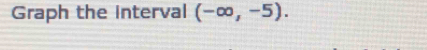 Graph the interval (-∈fty ,-5).