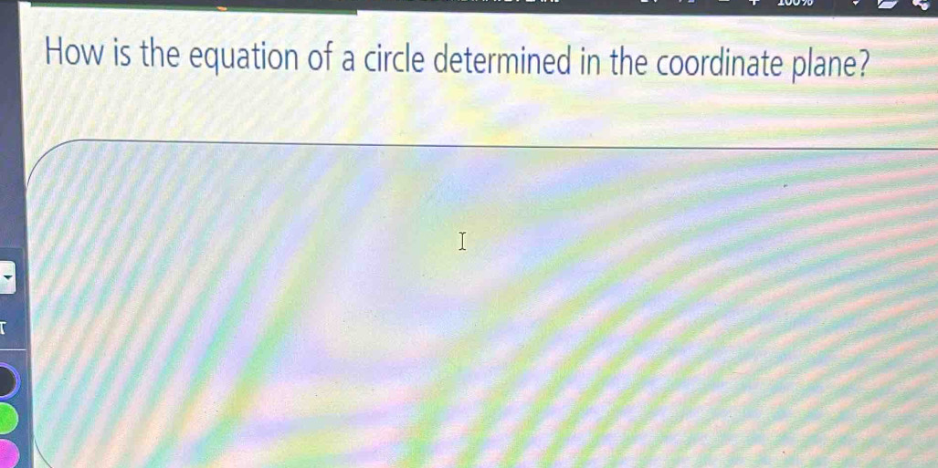 How is the equation of a circle determined in the coordinate plane?