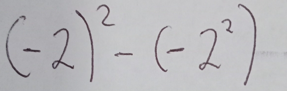 (-2)^2-(-2^2)