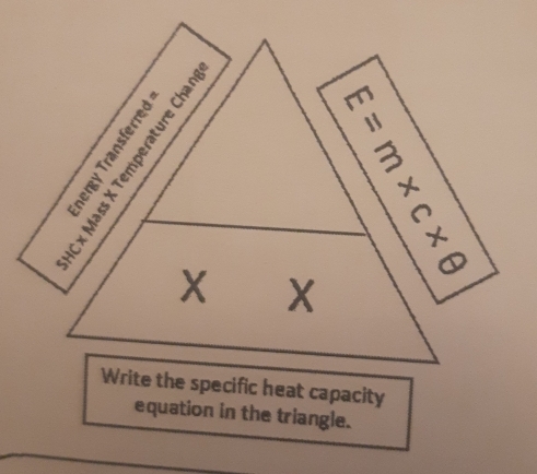 equation in the triangle.