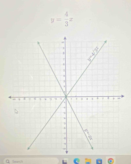 y= 4/3 x
Search a