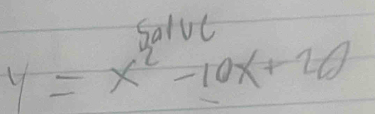 Saluc
y=x^2-10x+20