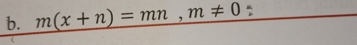 m(x+n)=mn, m!= 0