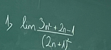 ln frac 3n^2+2n-1(2n+1)^2