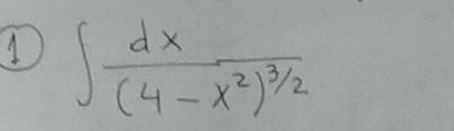 1 ∈t frac dx(4-x^2)^3/2