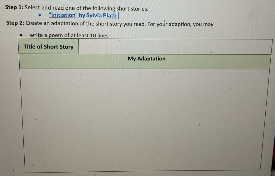 Solved: Select and read one of the following short stories. 