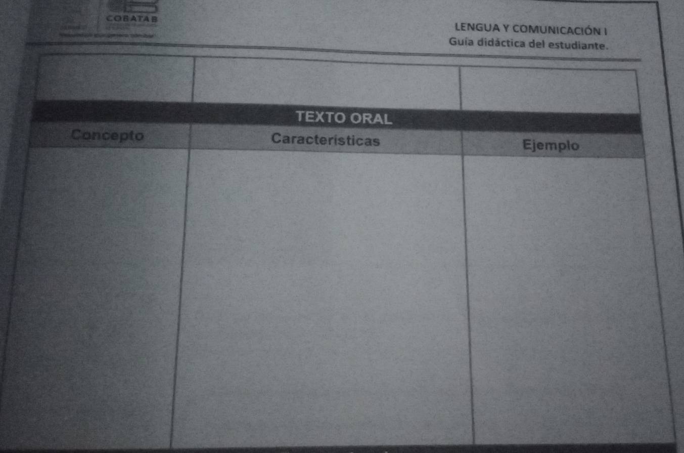 COBATA B leNGUA Y COMUNICaCIóN I