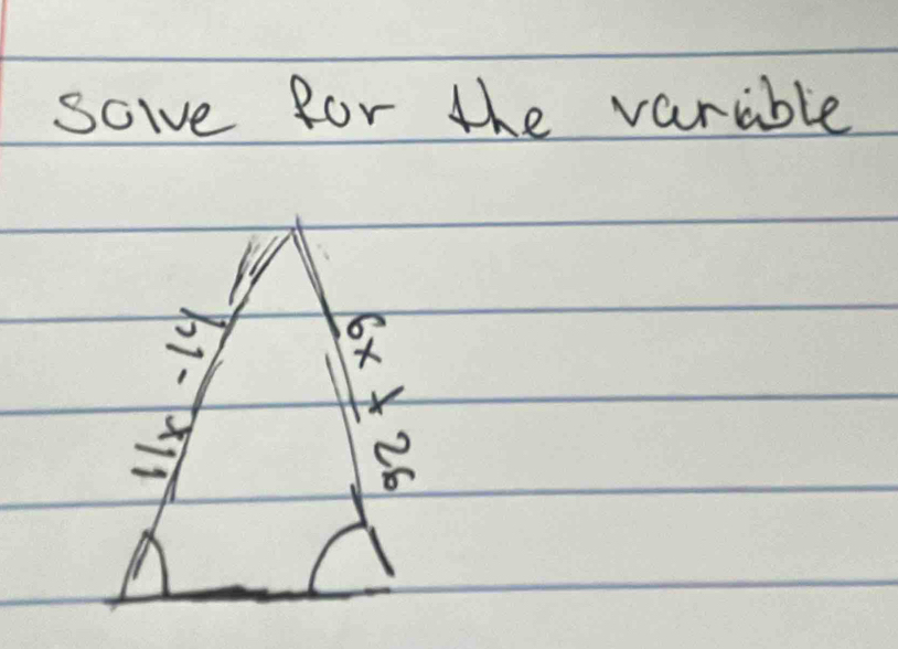 solve for the varable