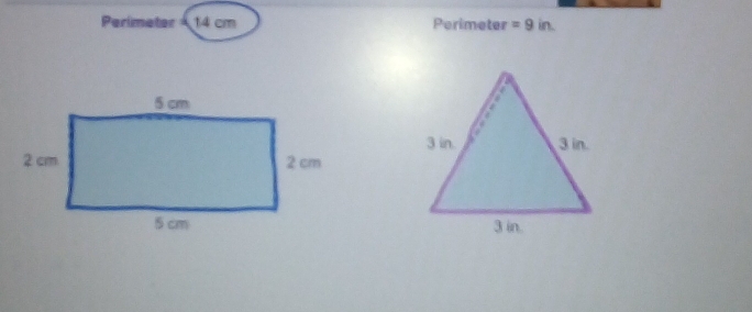 Perimeter - 14 cm Perimeter =9in