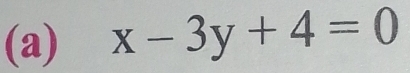 x-3y+4=0