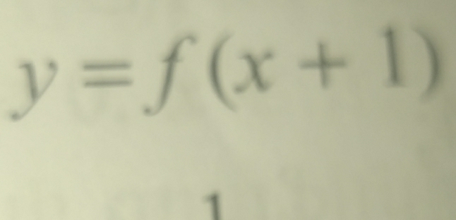 y=f(x+1)
1