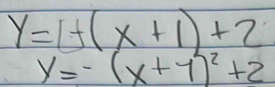 y=1+(x+1)+2
y=-(x+7)^2+2