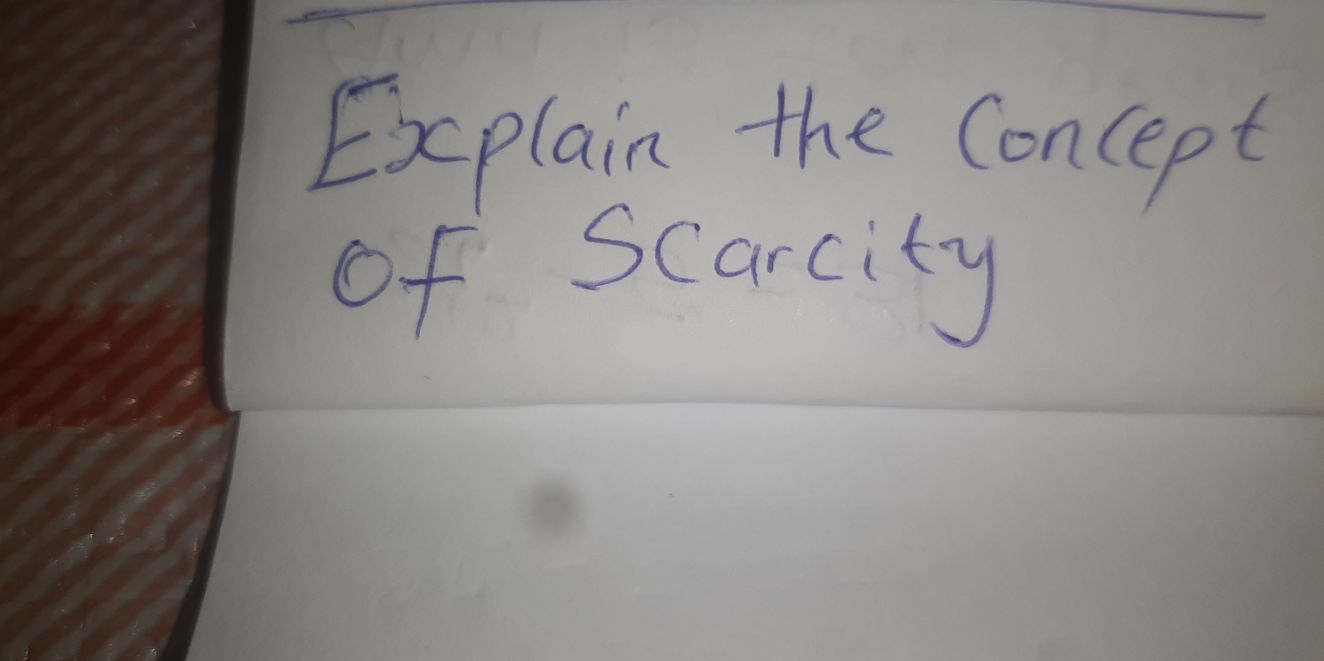 Explain the Concept 
of Scarcity