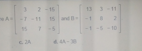 re nd
c. 2A d. 4A-3B