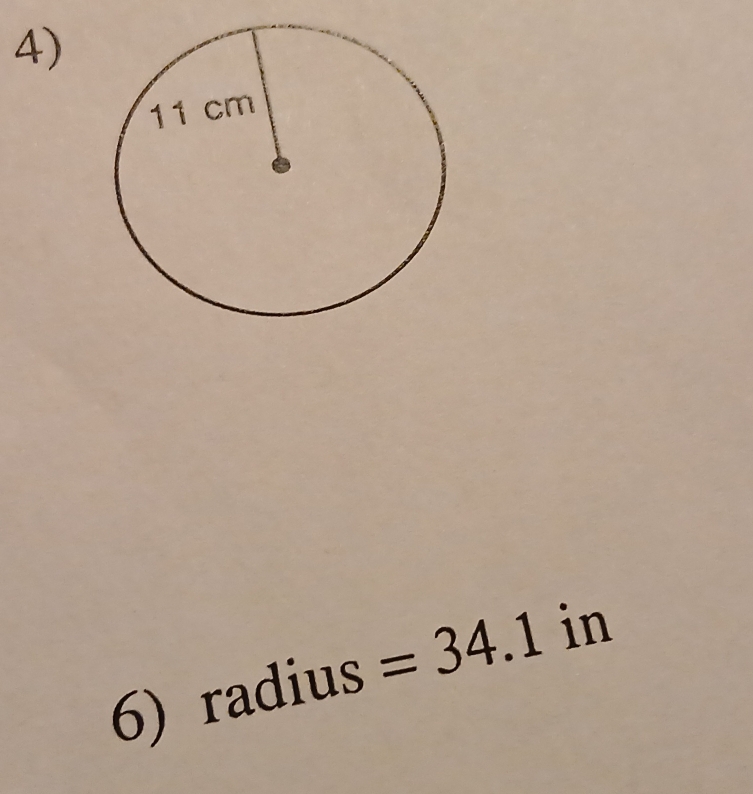 radius =34.1 in