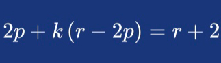 2p+k(r-2p)=r+2