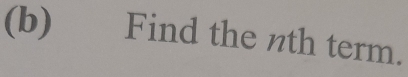 Find the nth term.