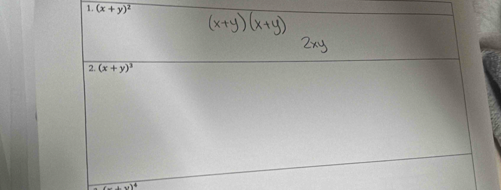 (x+y)^2
(x+y)^4