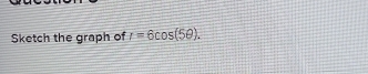 Sketch the graph of r=6cos (5θ ).