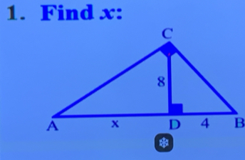 Find x : 
*