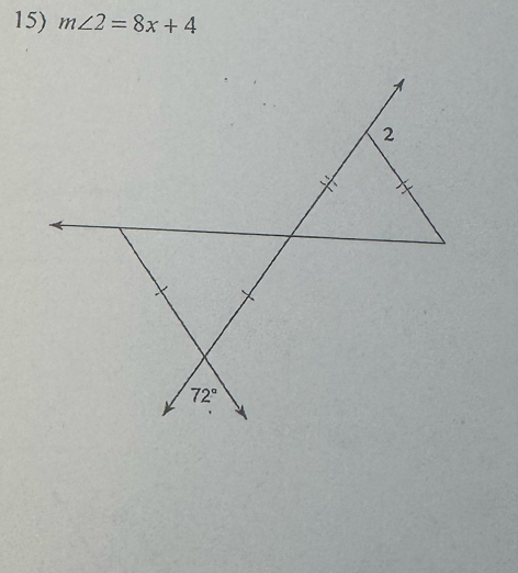 m∠ 2=8x+4