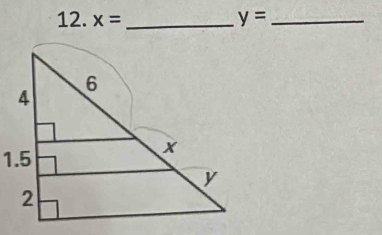 x= _  y= _