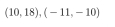 (10,18), (-11,-10)