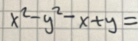 x^2-y^2-x+y=