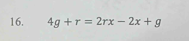 4g+r=2rx-2x+g