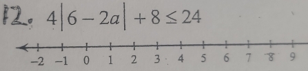 4|6-2a|+8≤ 24