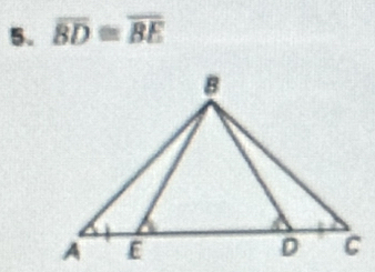 overline BD≌ overline BE