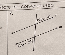 State the converse used
0