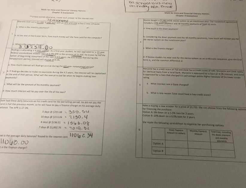 Math for Data and Financial Literacy Homory Math for Data and Financial ...