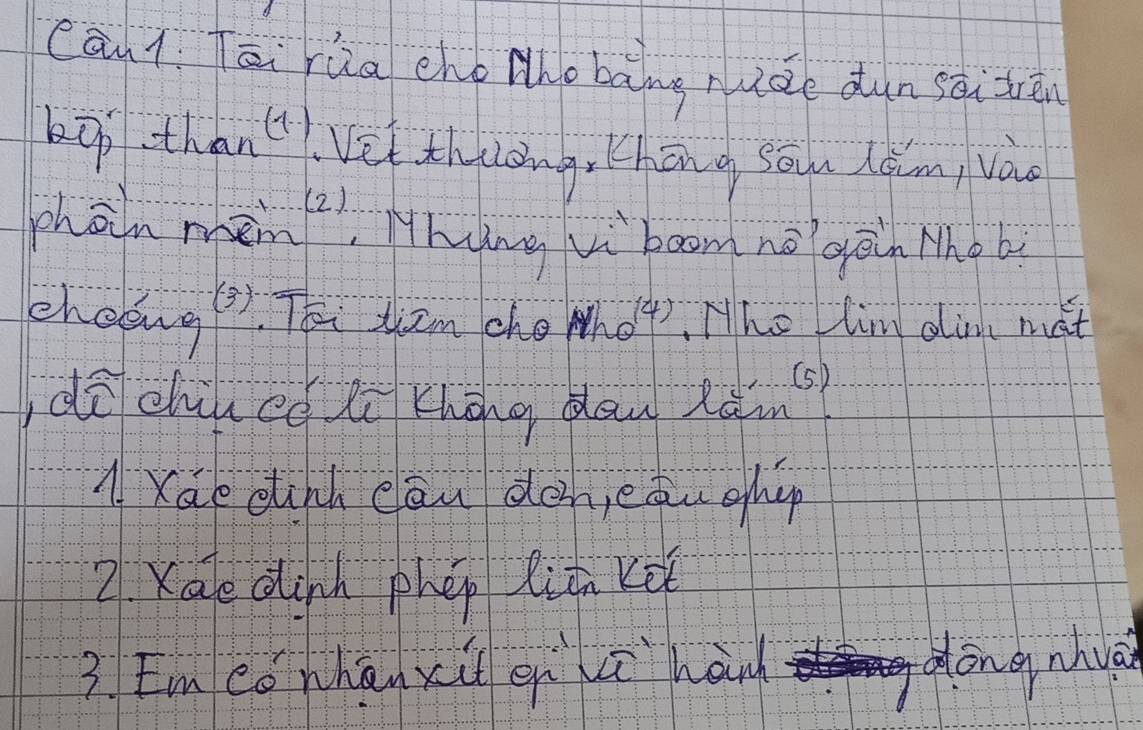 cānl Tāi rúa cho Who bāng nuáe dun sāidién
kip thàn Vèt thyiāng, hōng sān làm, vào
phān mèn Whyng vìboom nō gān Mhe b
ehoong(. Thi tem che who4). Mho lin di mat
dō chined li Khōng dàu làn
A Xae dink can don,eau ghy
2 Kae dink phep liākǎ
3. Im eó nhān xi en ā hàn olong nhua