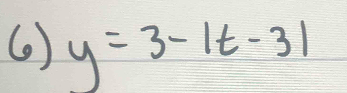 () y=3-|t-3|