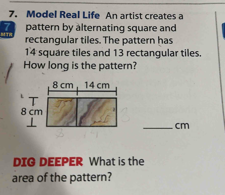 Solved: Model Real Life An artist creates a 7 pattern by alternating ...