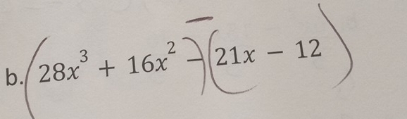 28x³ + 16x² 21x-12