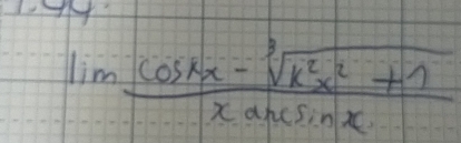 lim  (cos x-sqrt(k^2x^2+1))/xa 