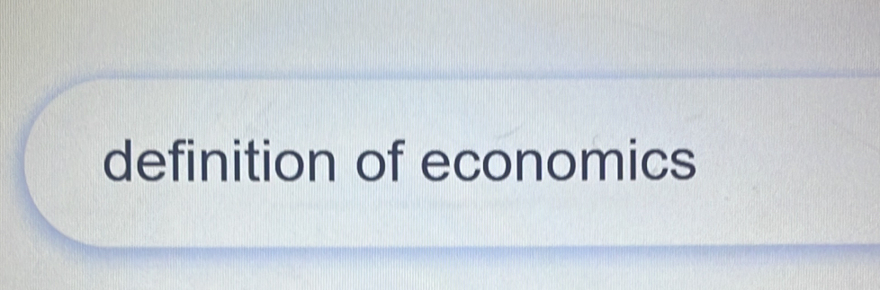 definition of economics