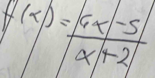 f(x)= (|6x|-5|)/|x|+2| 