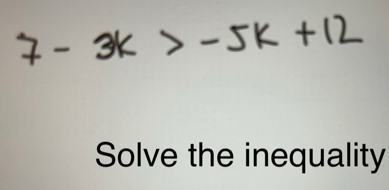 Solve the inequality