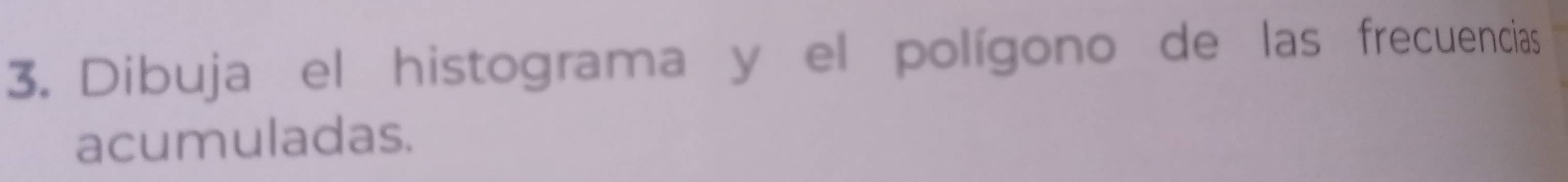 Dibuja el histograma y el polígono de las frecuencias 
acumuladas.