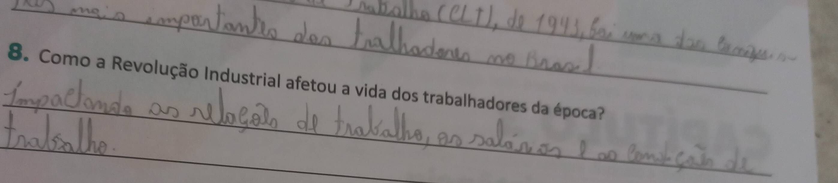 Como a Revolução Industrial afetou a vida dos trabalhadores da época? 
_